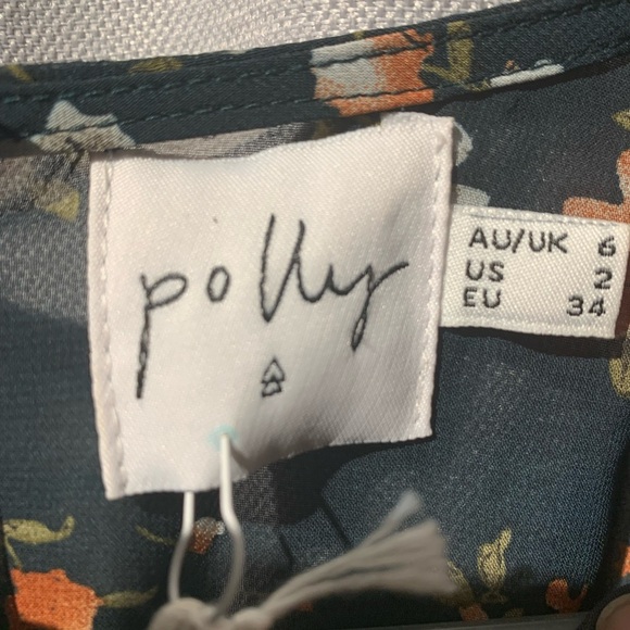 Floral Print Dress in Black and Orange - Picture 2 of 5